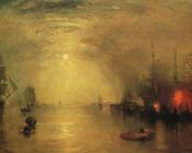 Keelman Heaving in Coals by Night - 约瑟夫·玛罗德·威廉·透纳